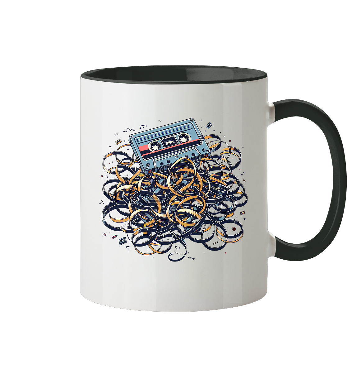 80s Kasettentape - Tasse zweifarbig