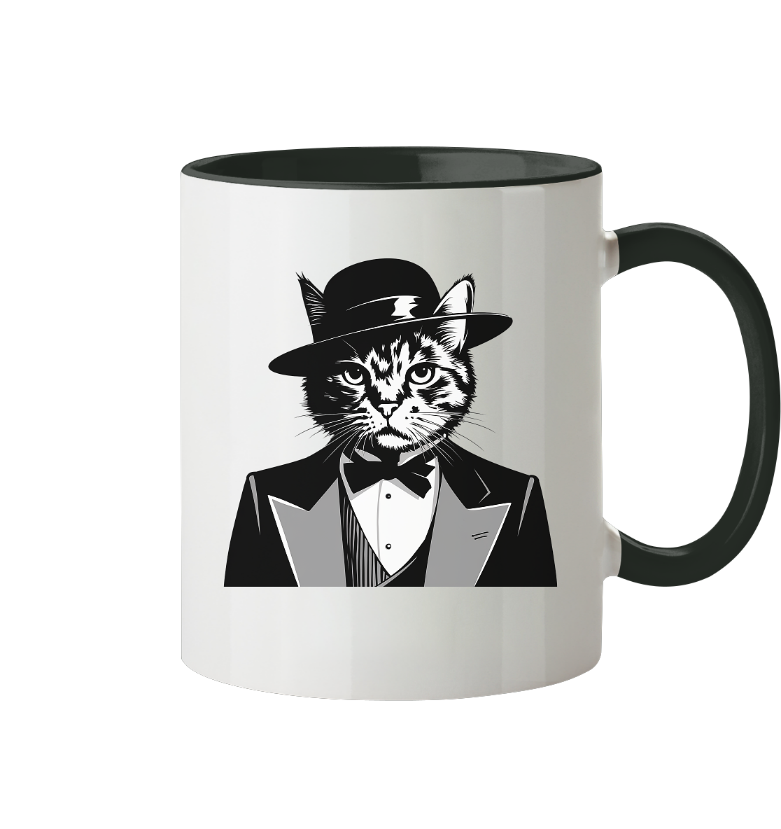 Godfather Katze Mafia - personalisierbar  - Tasse zweifarbig
