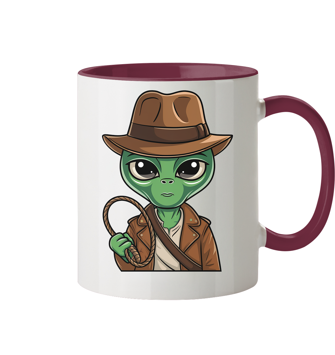 Alien Abenteurer Cartoon - Tasse zweifarbig