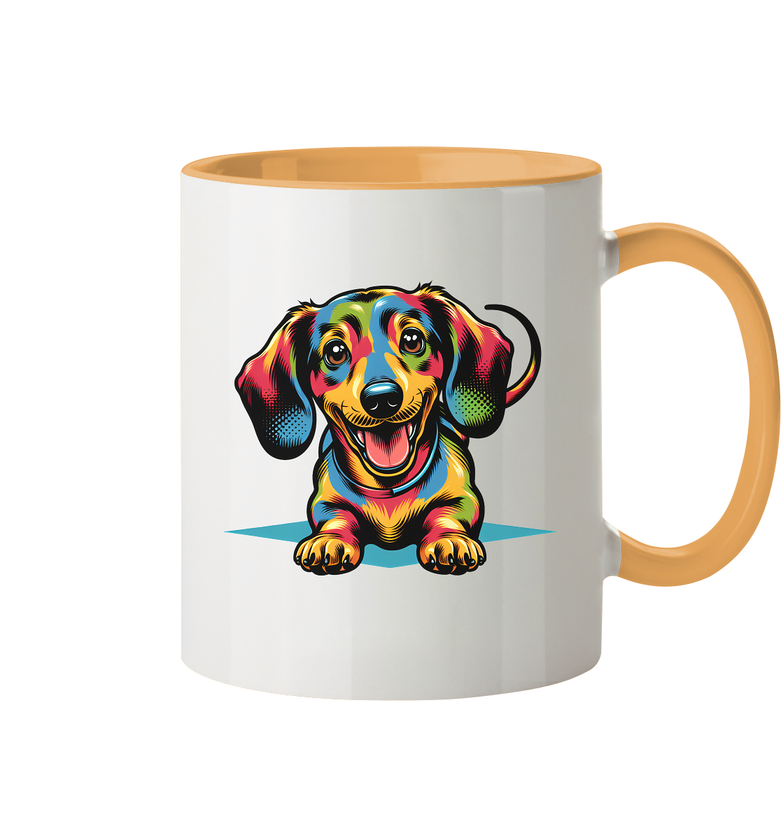 Happy Dackel Pop Art - Tasse zweifarbig