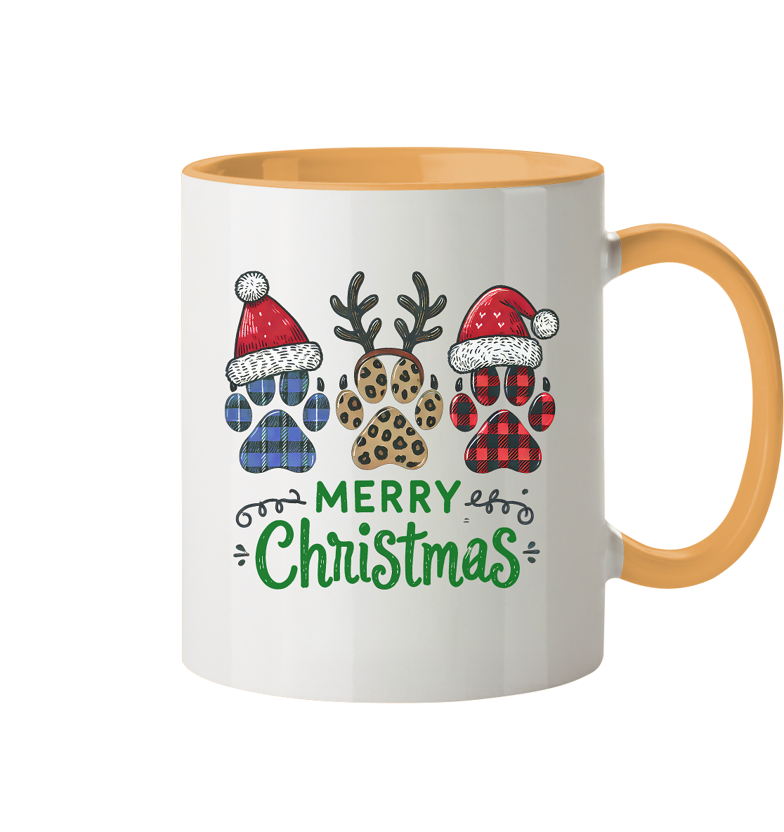 Paw Merry Christmas  - Tasse zweifarbig