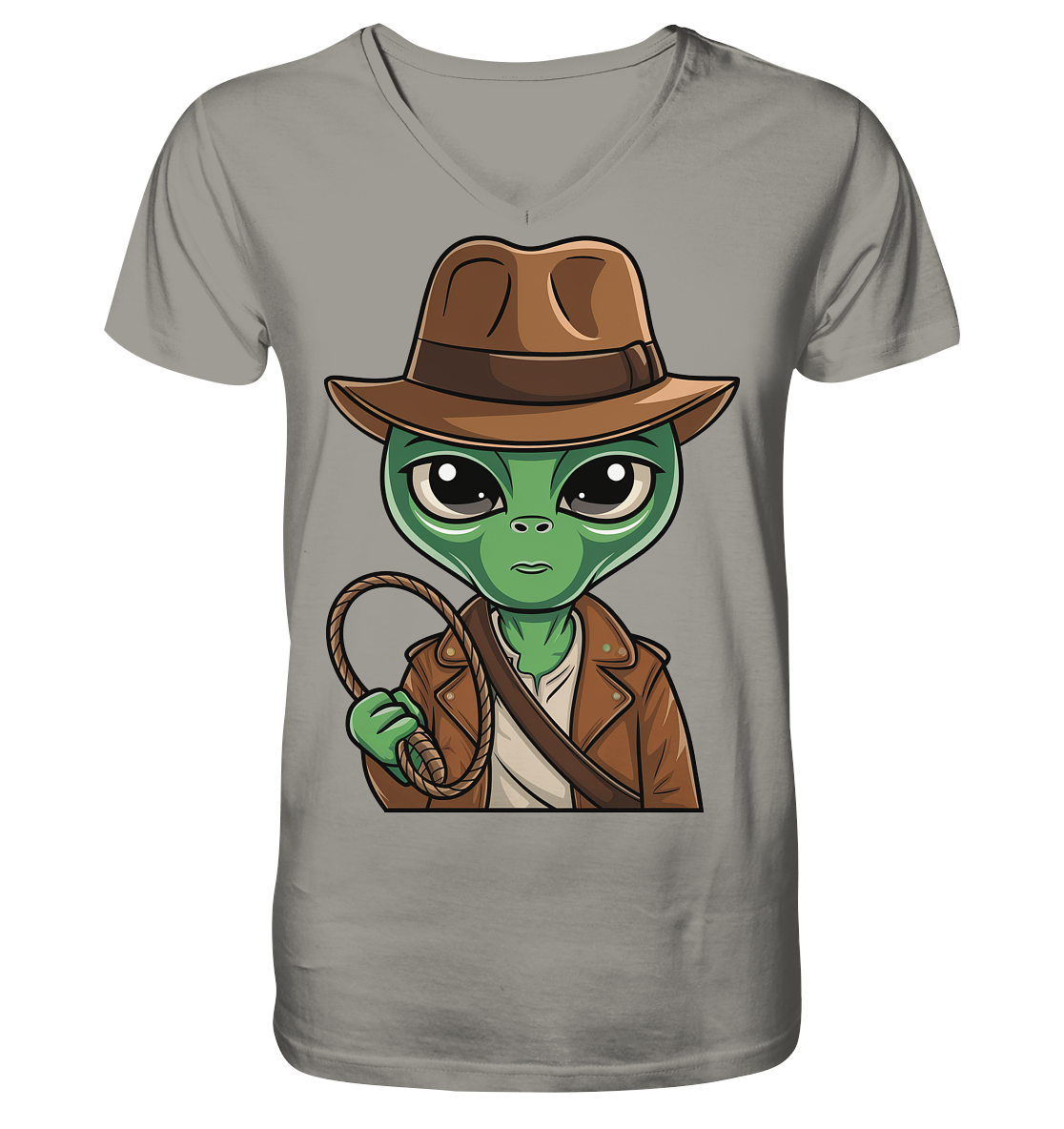 Alien Abenteurer Cartoon - V-Neck Shirt