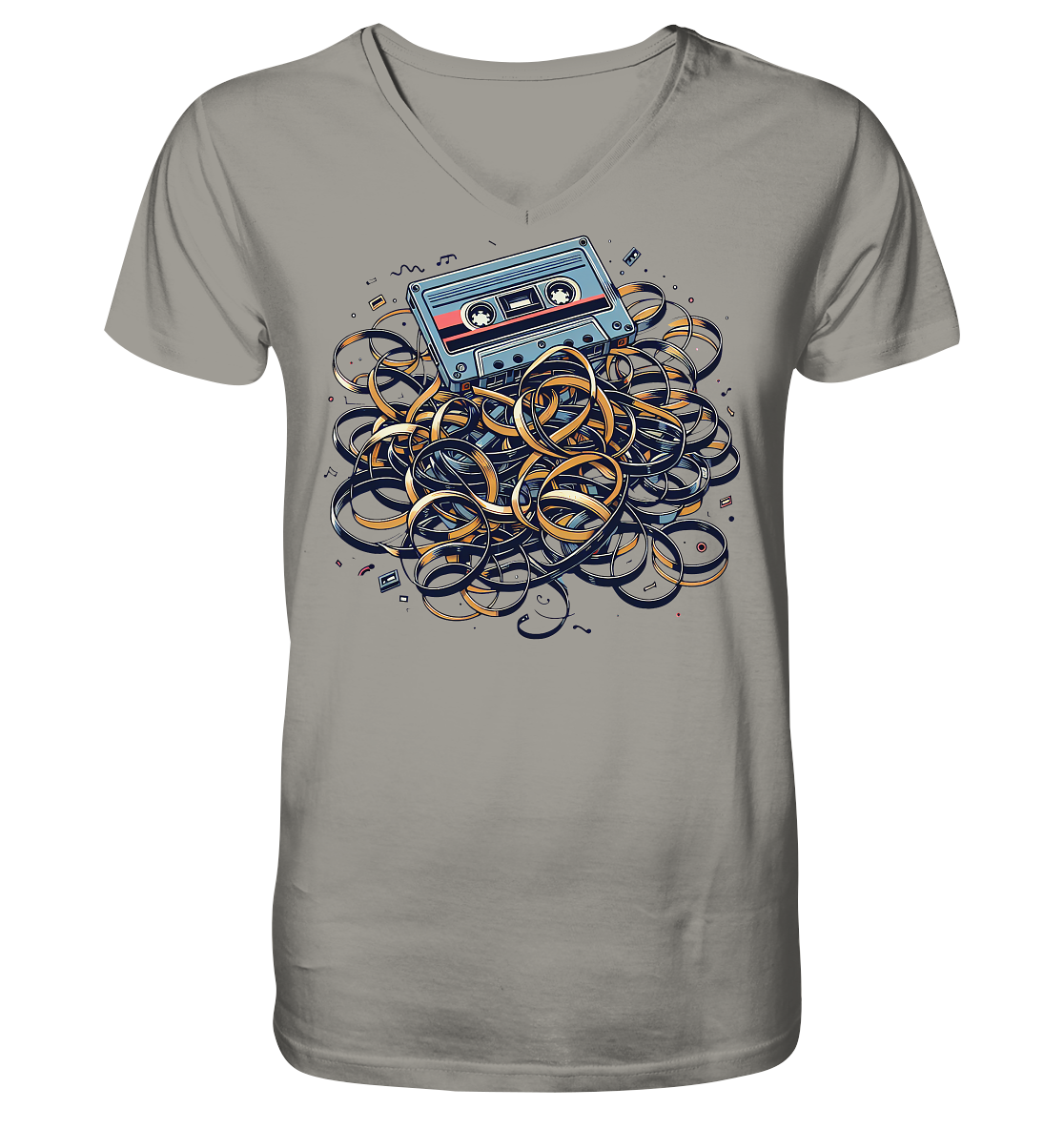 80s Kasettentape - V-Neck Shirt