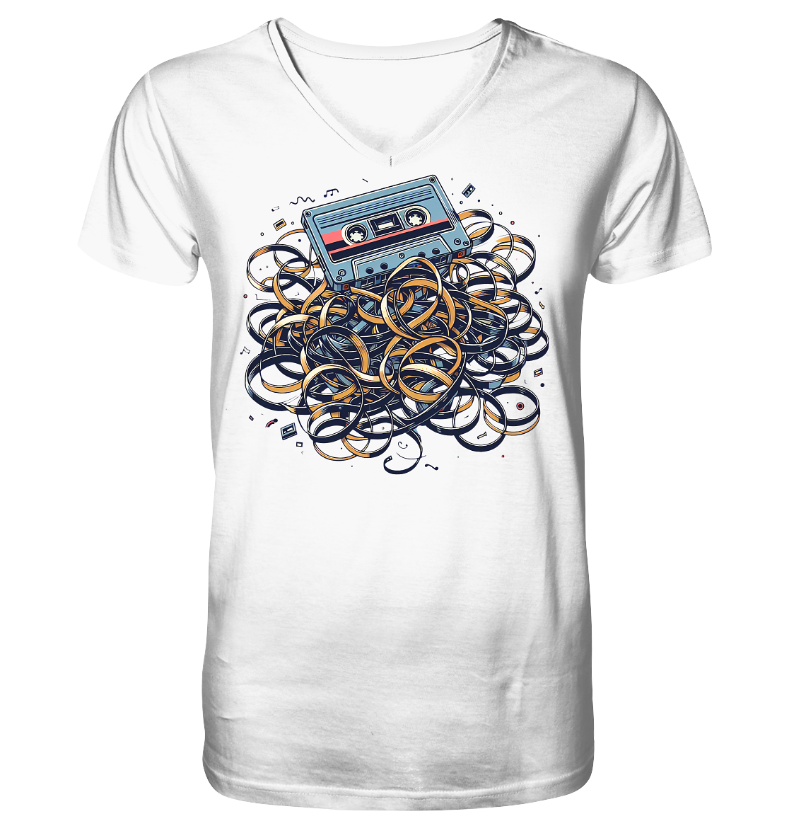 80s Kasettentape - V-Neck Shirt
