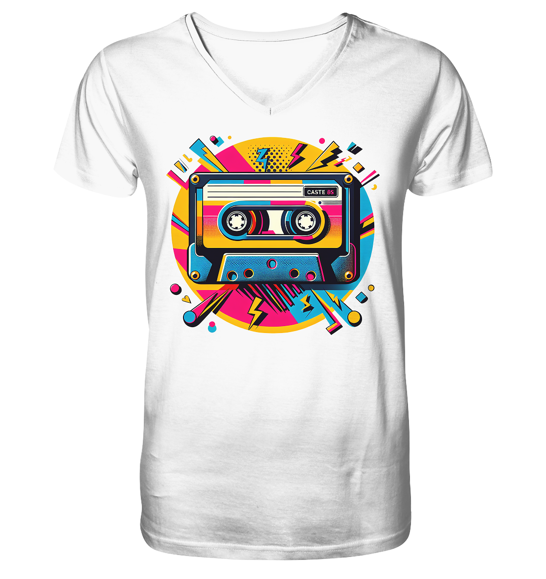 80s Kasettentape - V-Neck Shirt