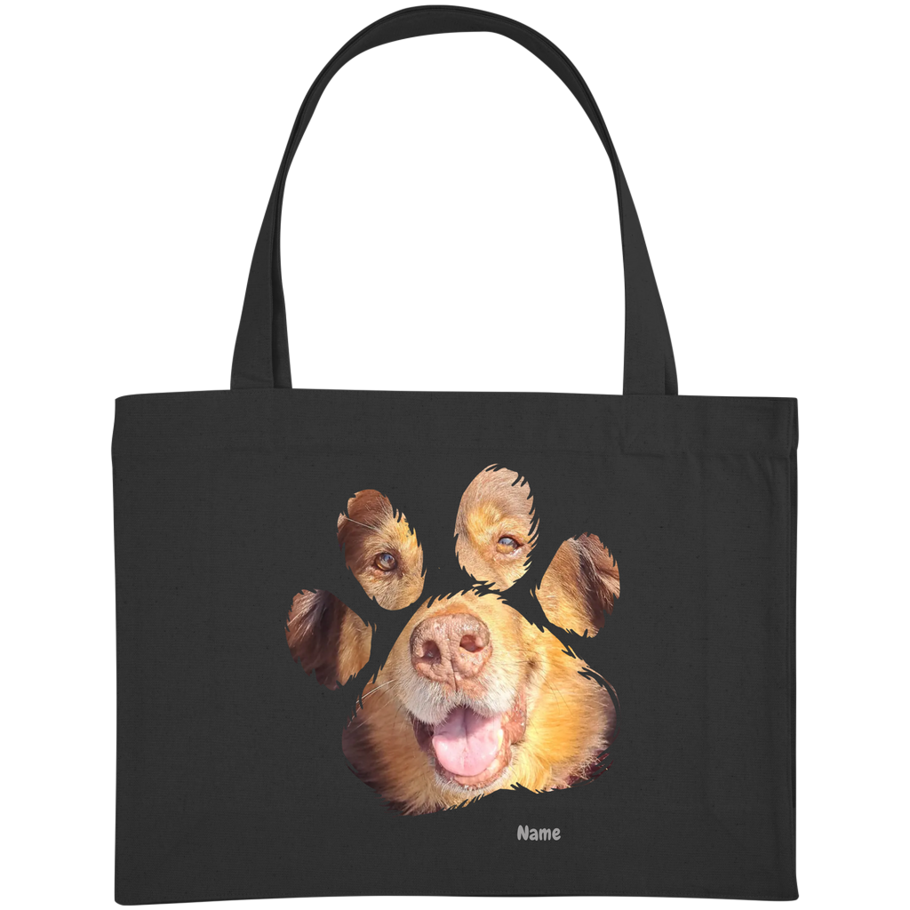 Pfoten Hoodie - personalisierbar - Organic Shopping-Bag