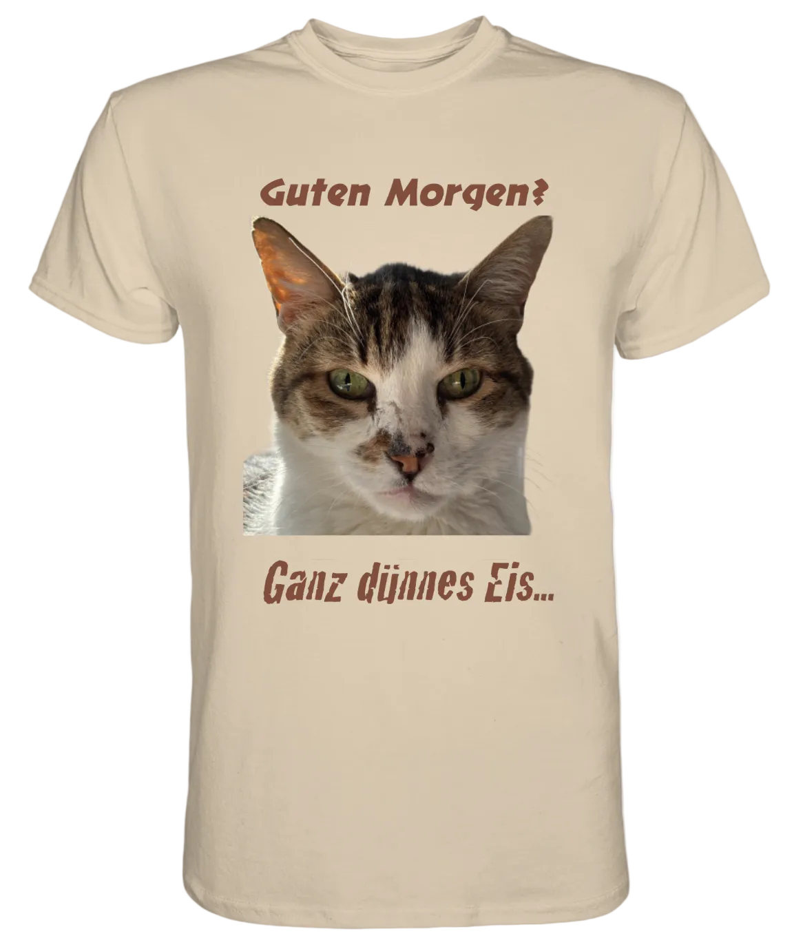 Dein Grumpy Tier - Guten morgen? Ganz dünnes Eis- personalisiert - Premium Shirt PAWentura