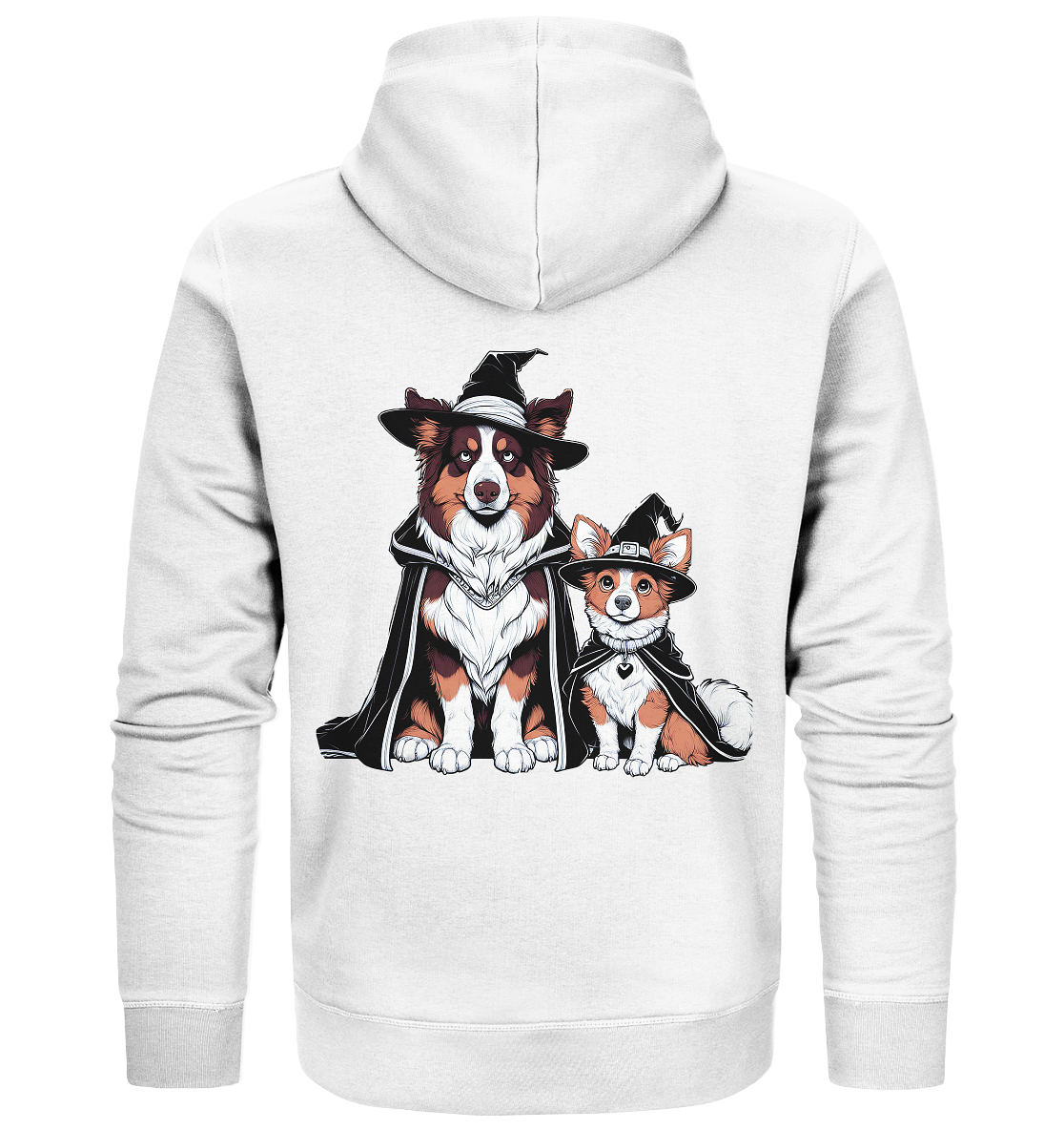 Halloween Wizard Hunde Terrier und Australian Sheppard  - Organic Zipper