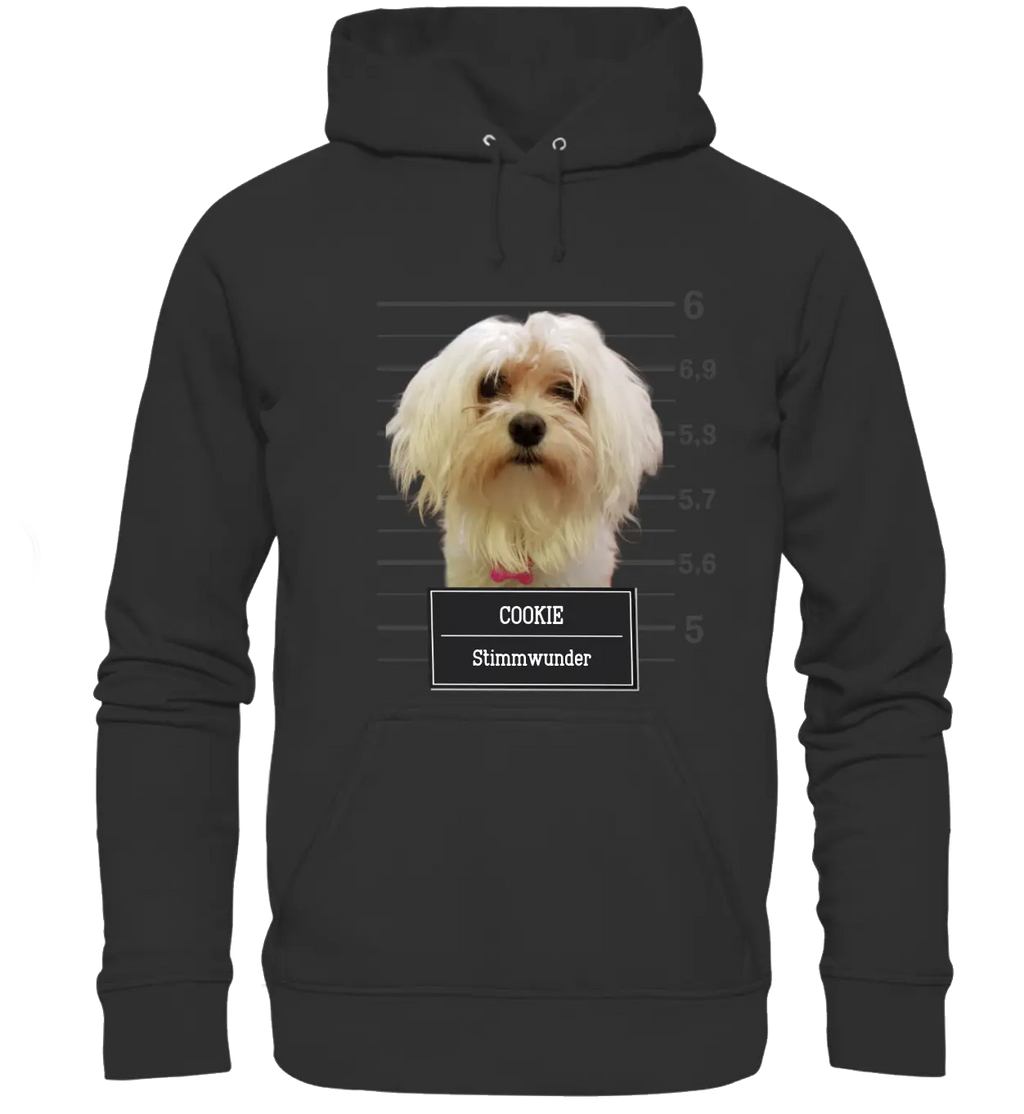 Lustiges Individuelles Haustier Mugshot  - Basic Unisex Hoodie - PAWentura