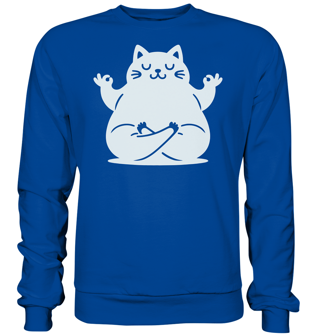 Funny yoga Cat - personalisierbar - Basic Sweatshirt