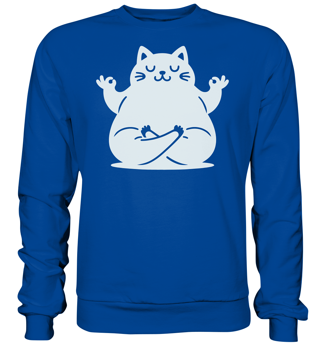 Funny yoga Cat - personalisierbar - Basic Sweatshirt