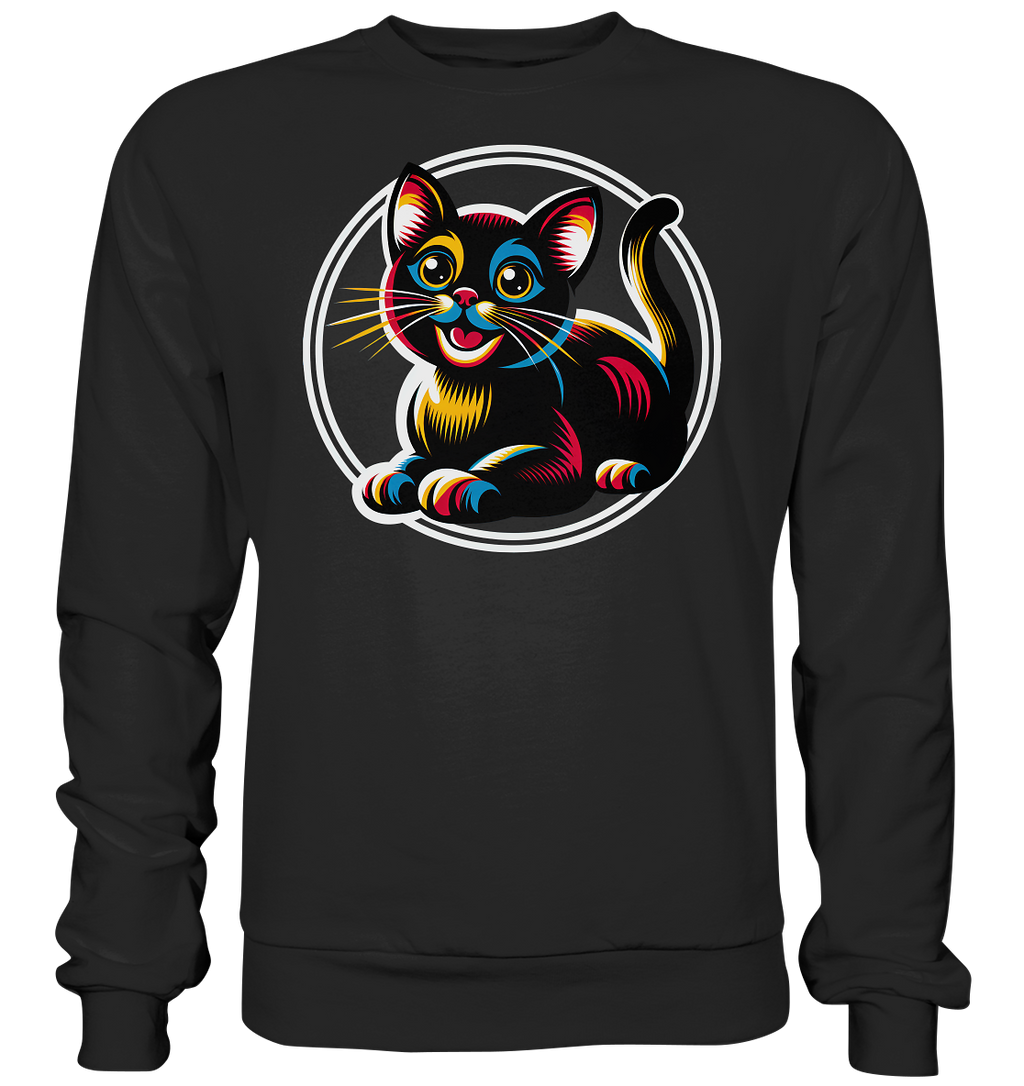 Kätzchen Pop Art - personalisierbar - Basic Sweatshirt