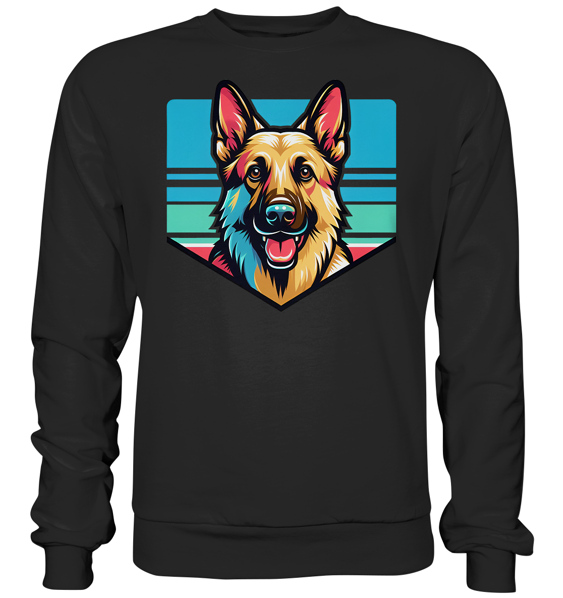 Schäferhund Pop Art - personalisierbar - Basic Sweatshirt