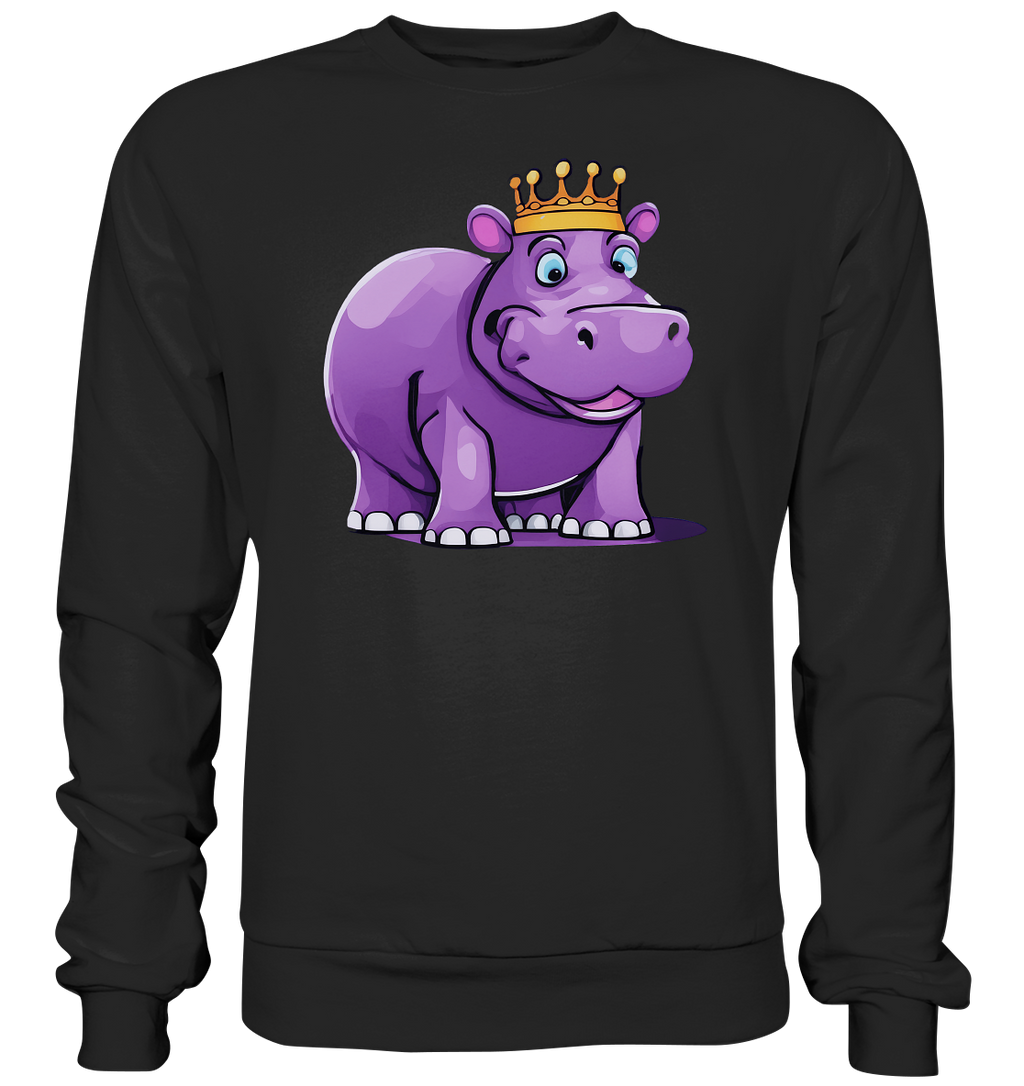 Hippo Queen Cute - personalisierbar - Basic Sweatshirt