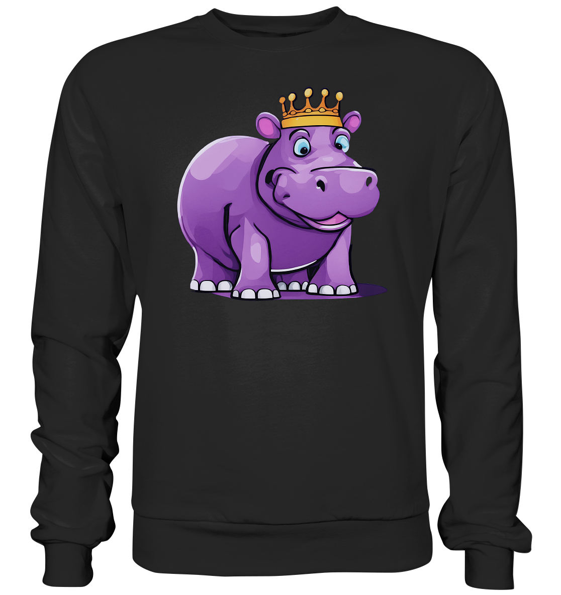 Hippo Queen Cute - personalisierbar - Basic Sweatshirt