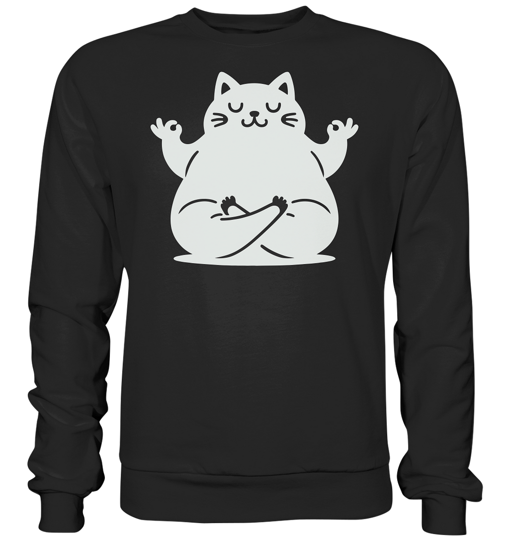 Funny yoga Cat - personalisierbar - Basic Sweatshirt