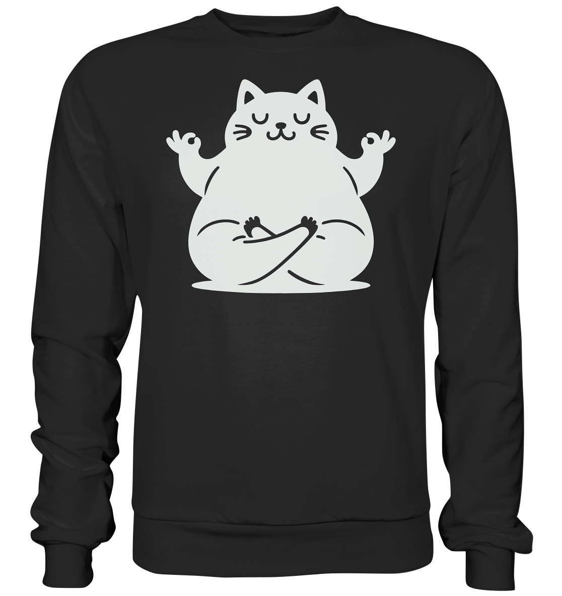 Funny yoga Cat - personalisierbar - Basic Sweatshirt