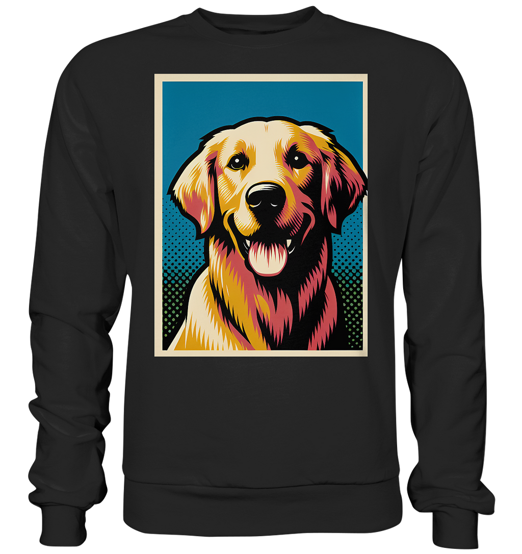 Golden Retriever Pop Art - personalisierbar - Basic Sweatshirt