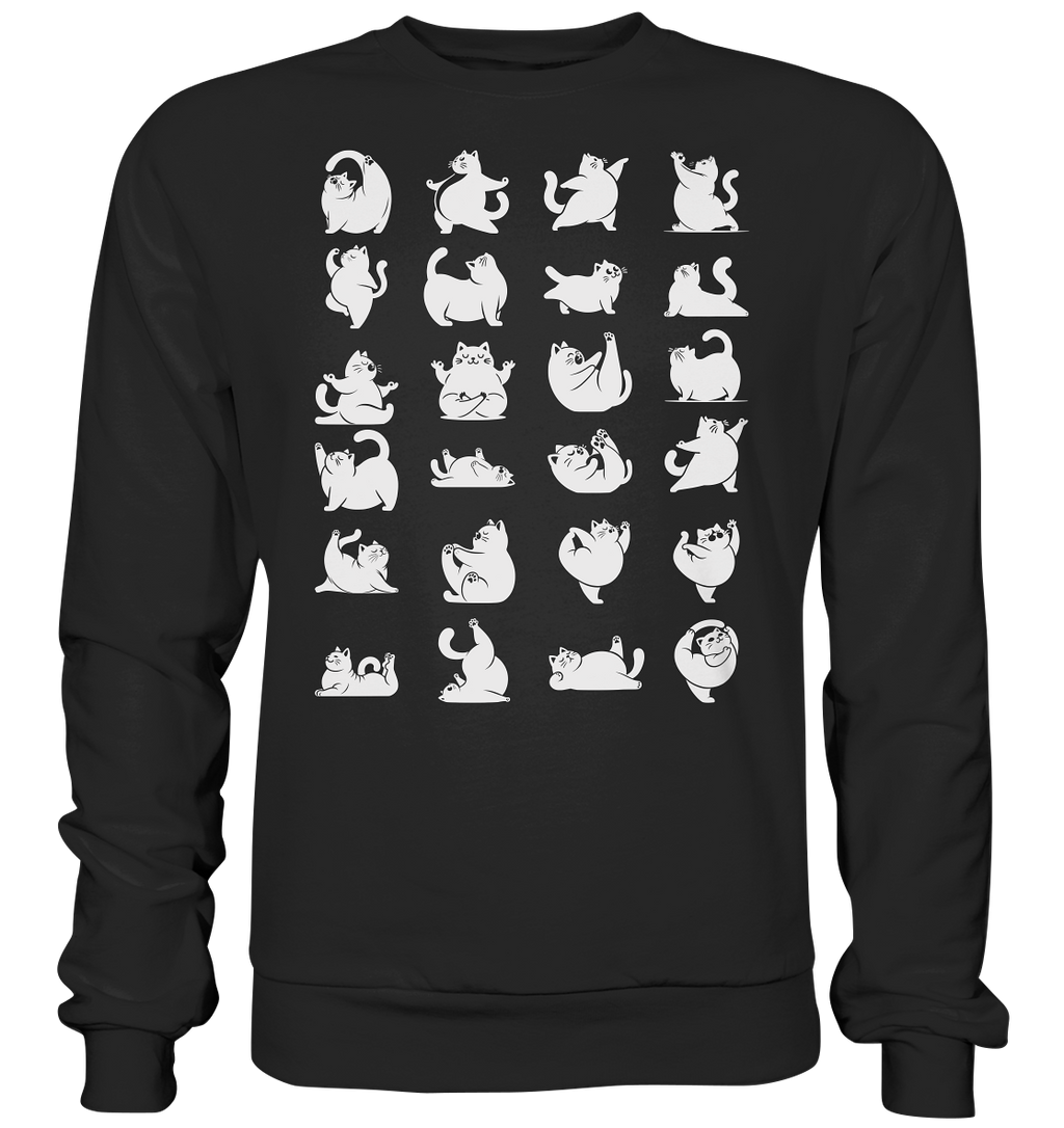 Katzen Yoga / Cat Yoga Fun - personalisierbar - Basic Sweatshirt