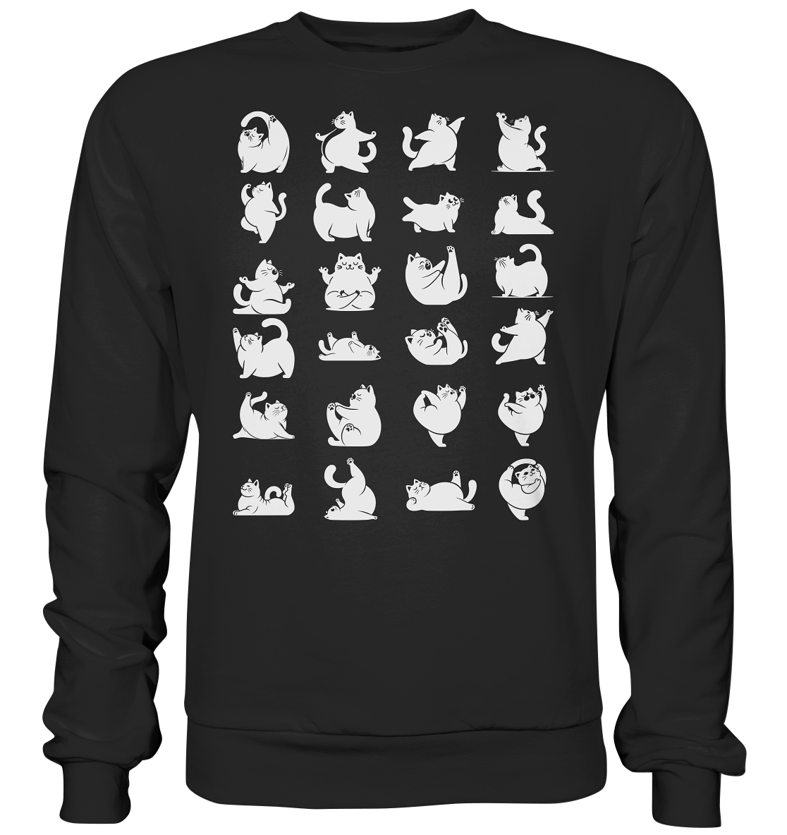 Katzen Yoga / Cat Yoga Fun - personalisierbar - Basic Sweatshirt