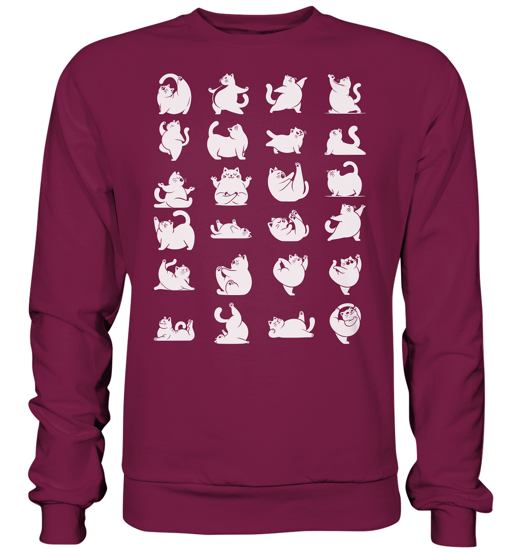 Katzen Yoga / Cat Yoga Fun - personalisierbar - Basic Sweatshirt
