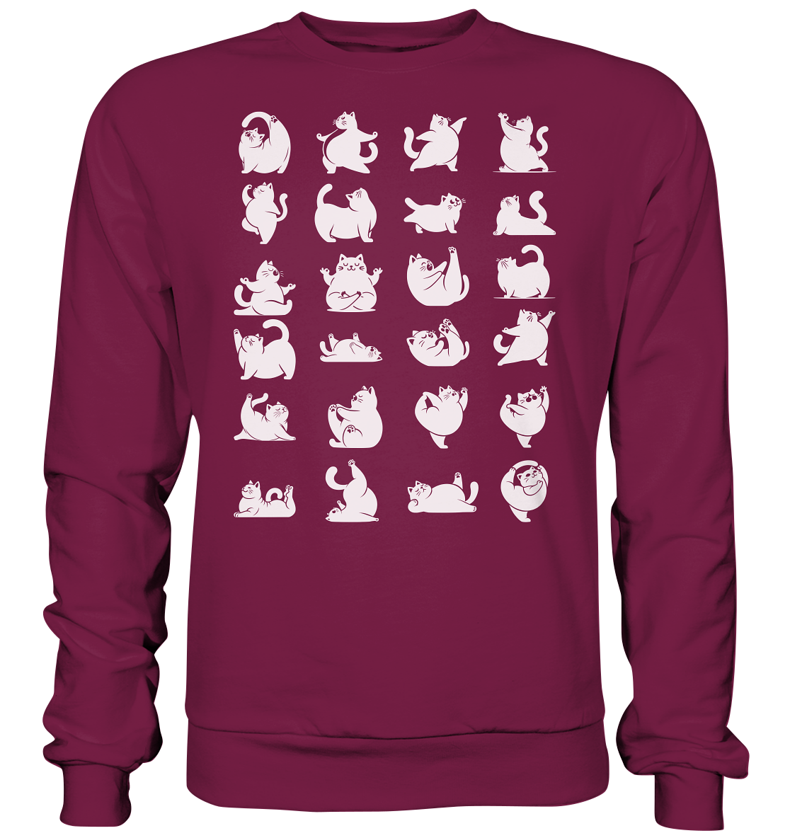 Katzen Yoga / Cat Yoga Fun - personalisierbar - Basic Sweatshirt