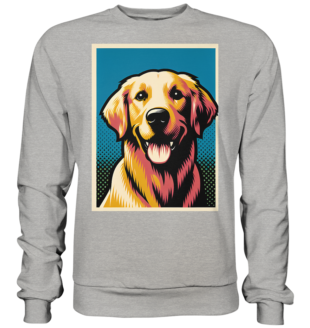 Golden Retriever Pop Art - personalisierbar - Basic Sweatshirt