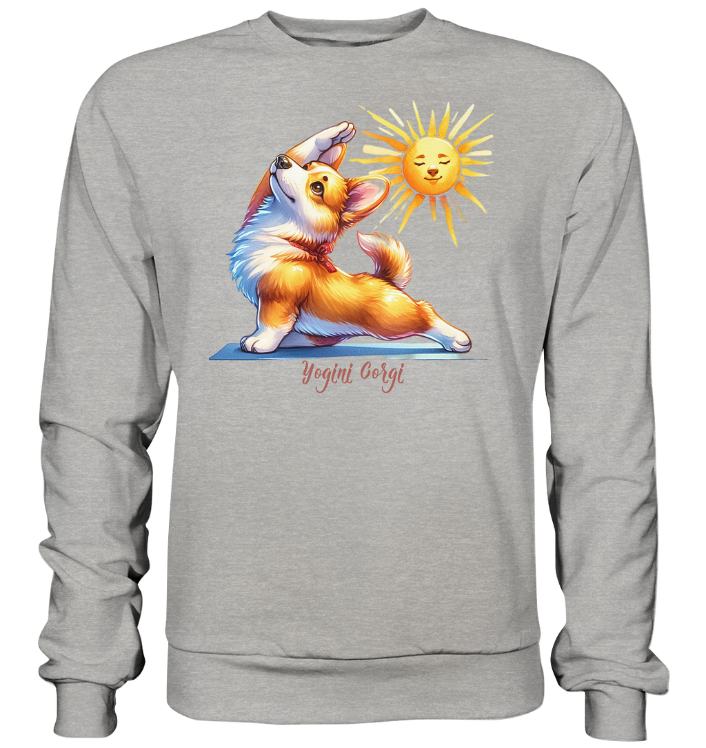 Yoga Corgi Hund yogini Gorgi - personalisierbar - Basic Sweatshirt