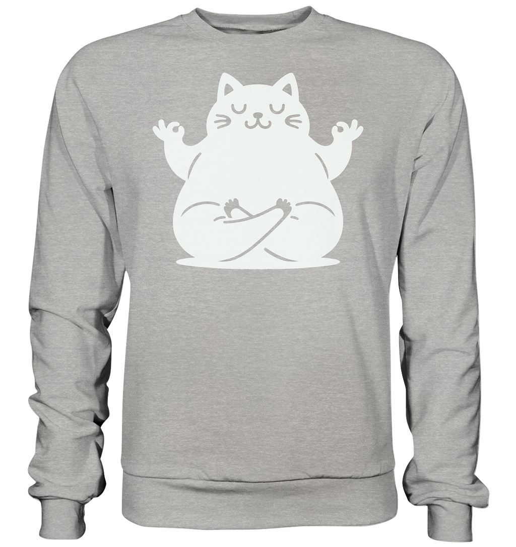 Funny yoga Cat - personalisierbar - Basic Sweatshirt