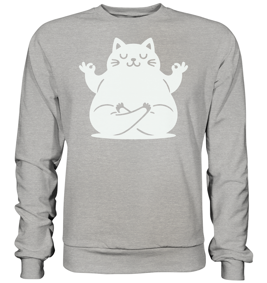Funny yoga Cat - personalisierbar - Basic Sweatshirt