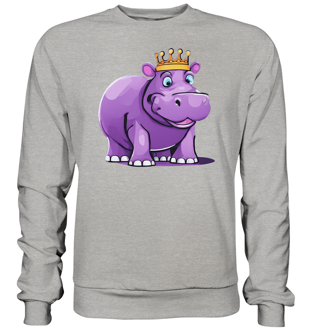 Hippo Queen Cute - personalisierbar - Basic Sweatshirt
