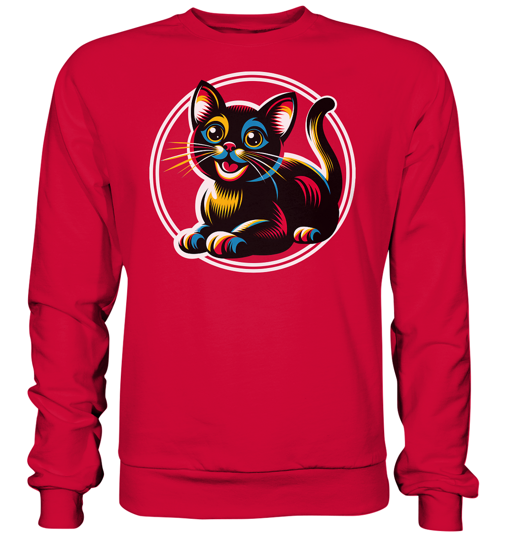 Kätzchen Pop Art - personalisierbar - Basic Sweatshirt