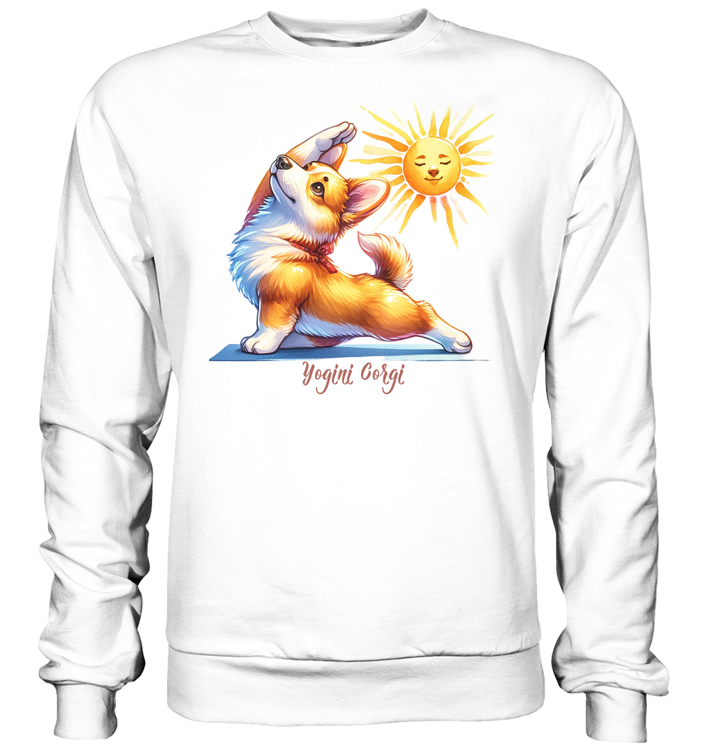 Yoga Corgi Hund yogini Gorgi - personalisierbar - Basic Sweatshirt