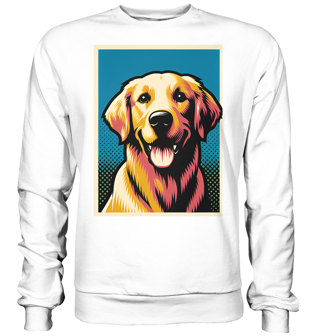 Golden Retriever Pop Art - personalisierbar - Basic Sweatshirt