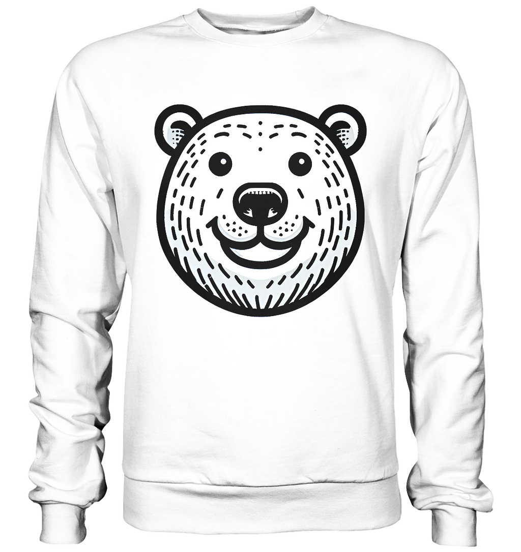 Lustiges Eisbär Gesicht   - personalisierbar  - Basic Sweatshirt