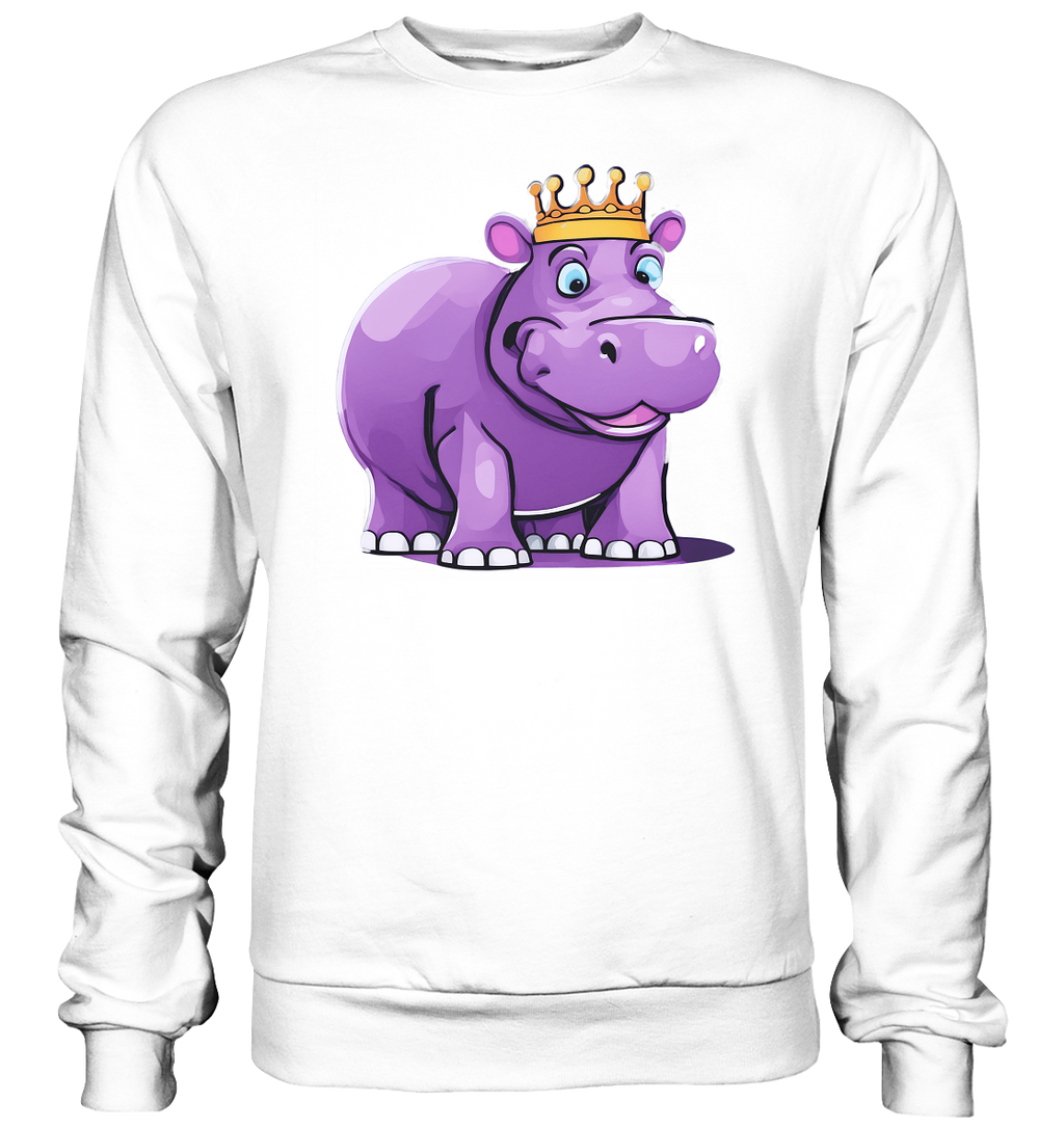 Hippo Queen Cute - personalisierbar - Basic Sweatshirt