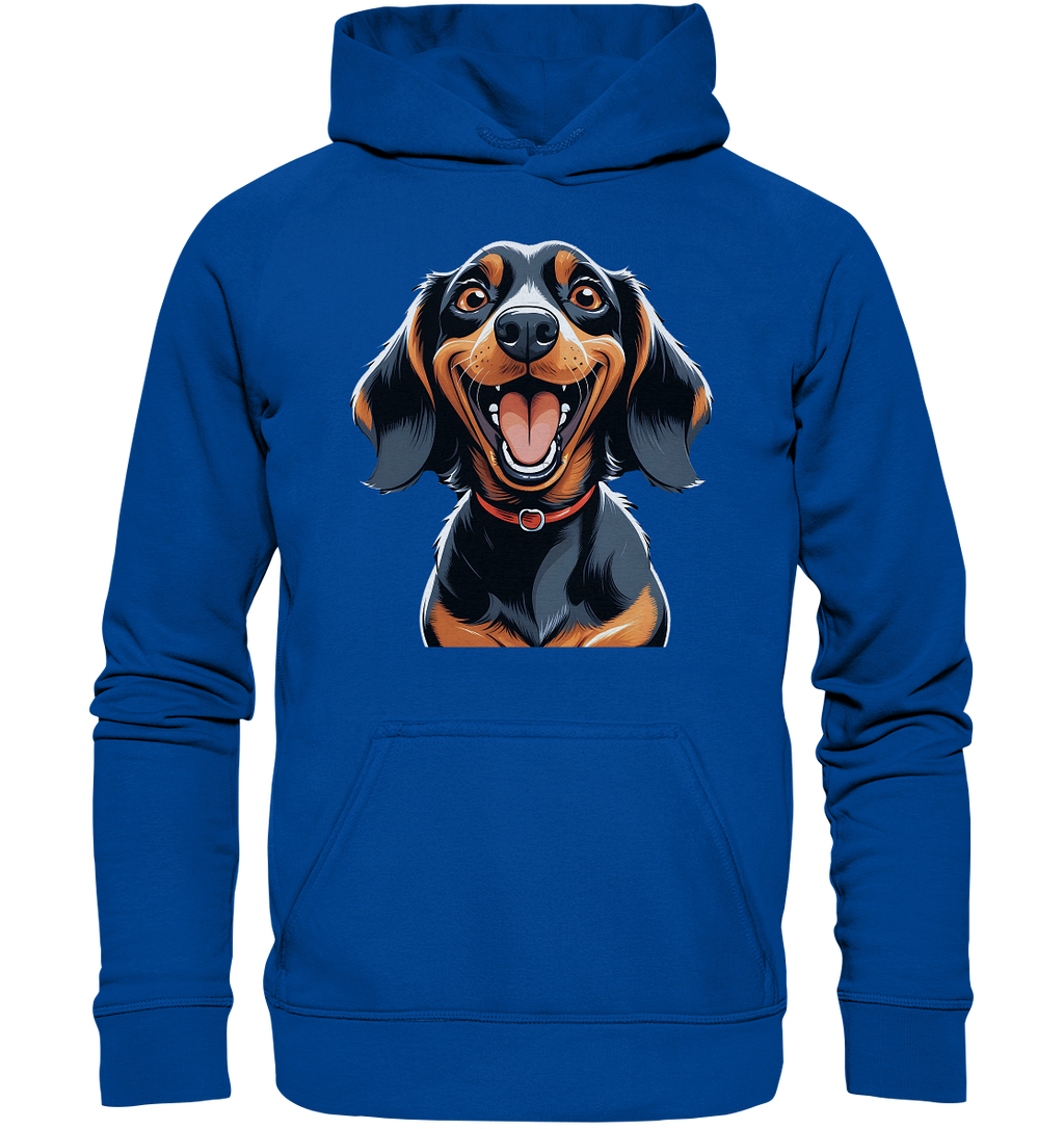 Happy Dackel Cartoon - Basic Unisex Hoodie