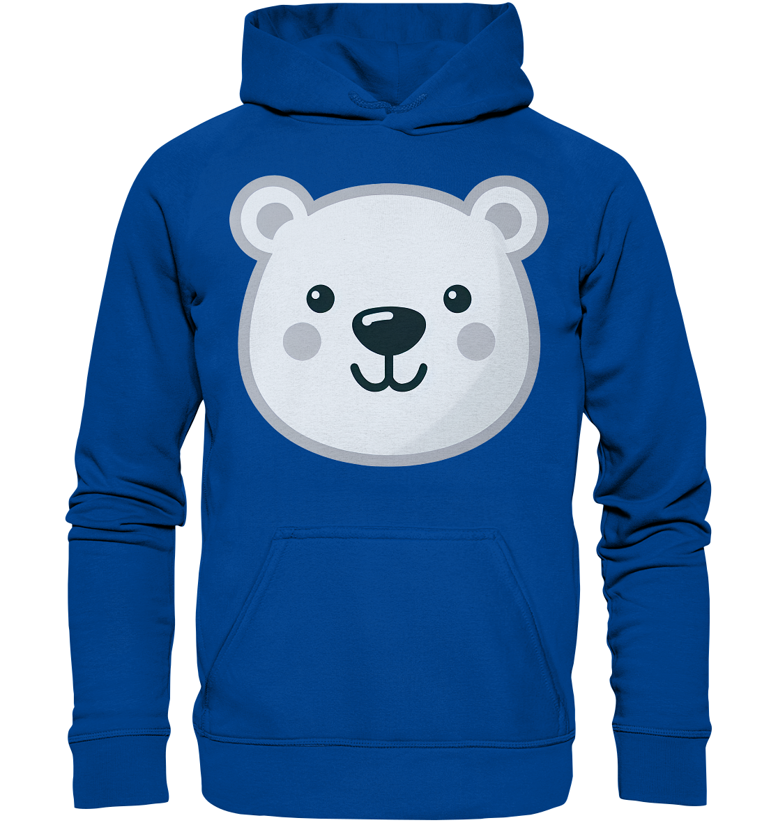 Fröhliche Eisbär Gesicht  - personalisierbar - Basic Unisex Hoodie