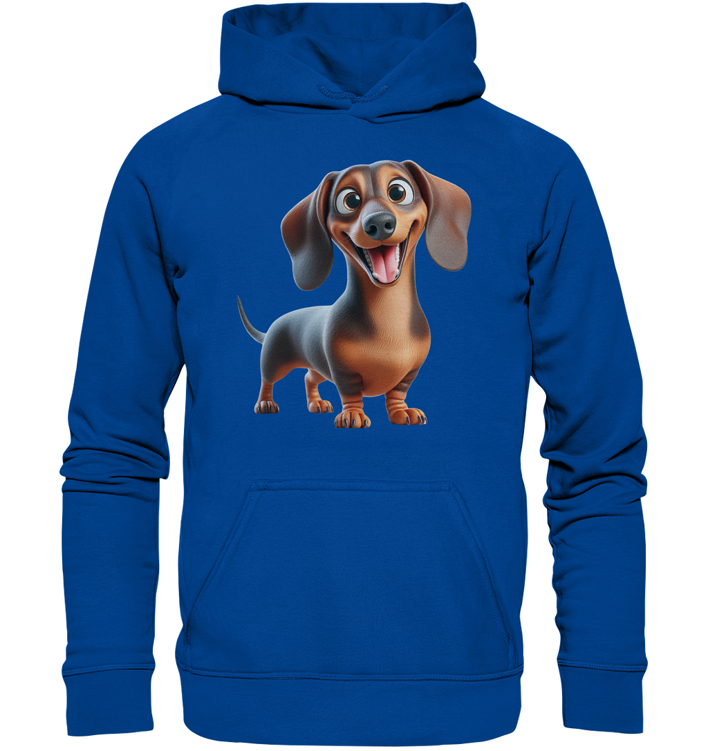 Happy Dackel Cartoon - personalisierbar - Basic Unisex Hoodie