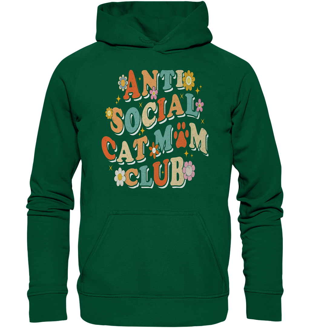 Anti Social Cat Mum Club - Basic Unisex Hoodie