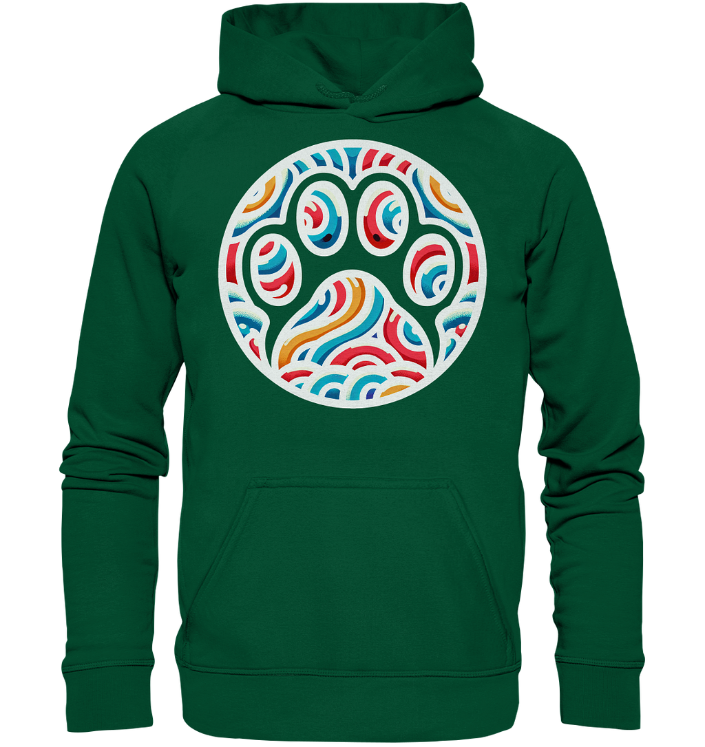 Pfote Pop  Kunst farbenfroh 90er Style  - Basic Unisex Hoodie