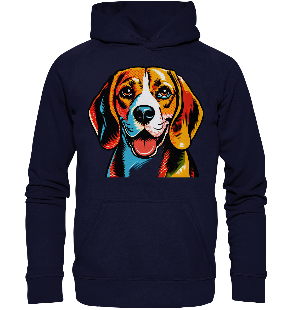 Beagle Pop Art - Personalisierbar - Basic Unisex Hoodie