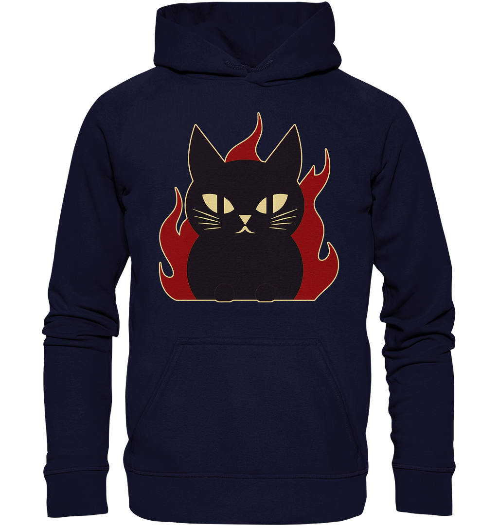 Devil Cat  illustration - Basic Unisex Hoodie