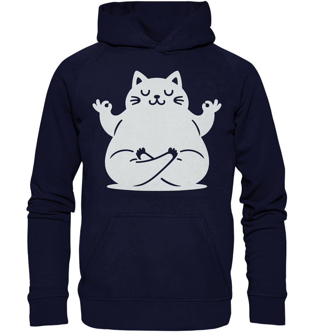 Lustige Yoga Katze - personalisierbar - Basic Unisex Hoodie
