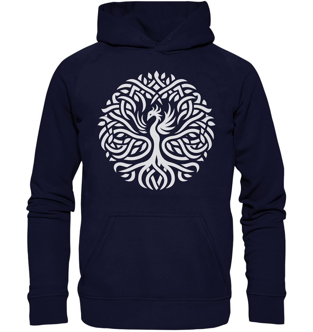 Keltischer Lebensbaum mit Phoenix - Basic Unisex Hoodie