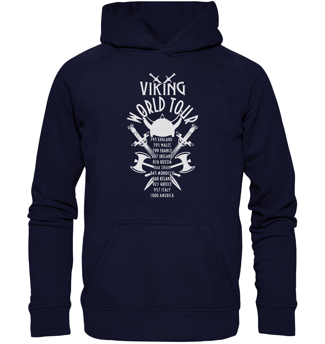 Viking World Tour Fun - Basic Unisex Hoodie