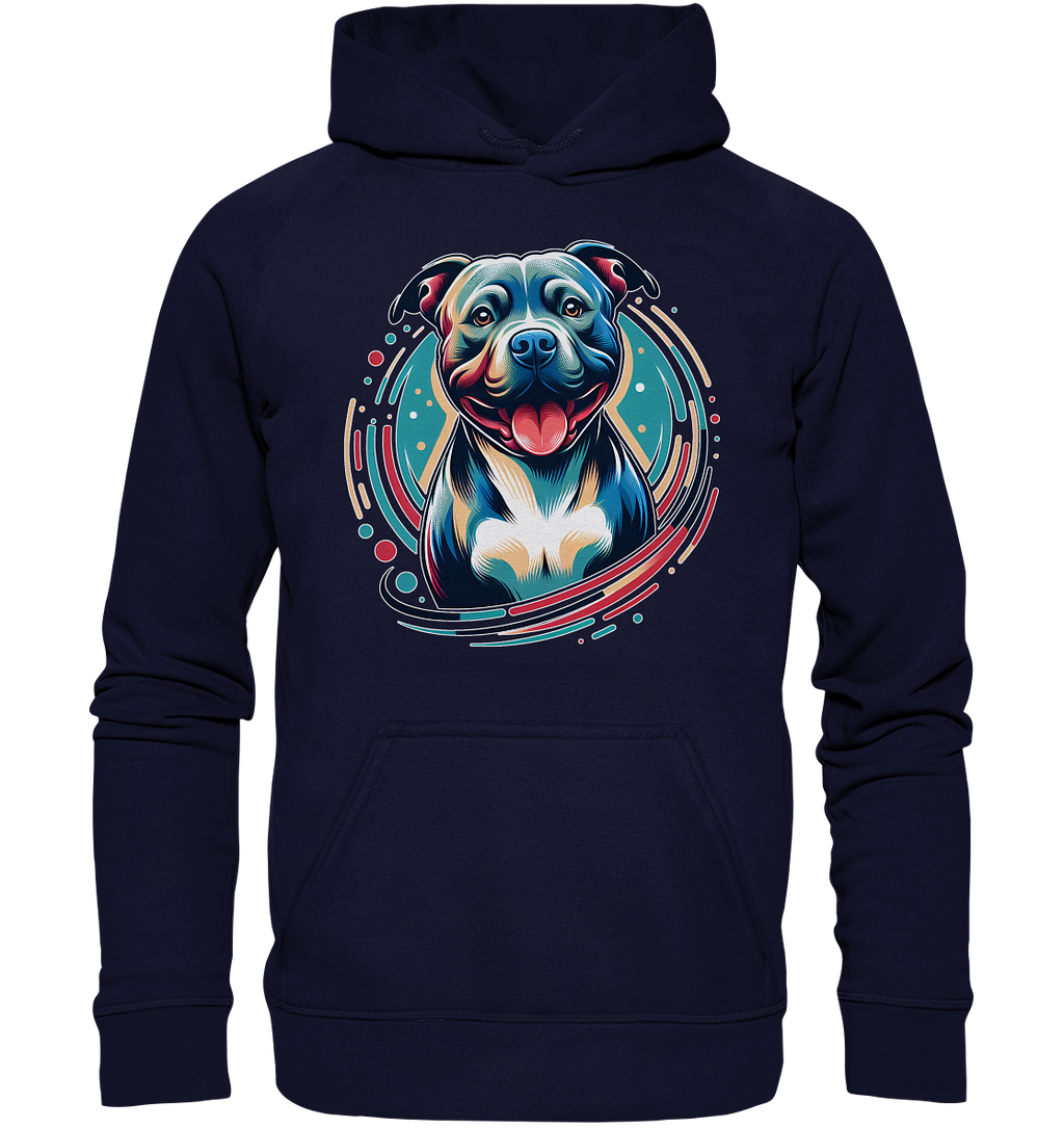 Happy Pittbull / Staffy PopArt - Basic Unisex Hoodie
