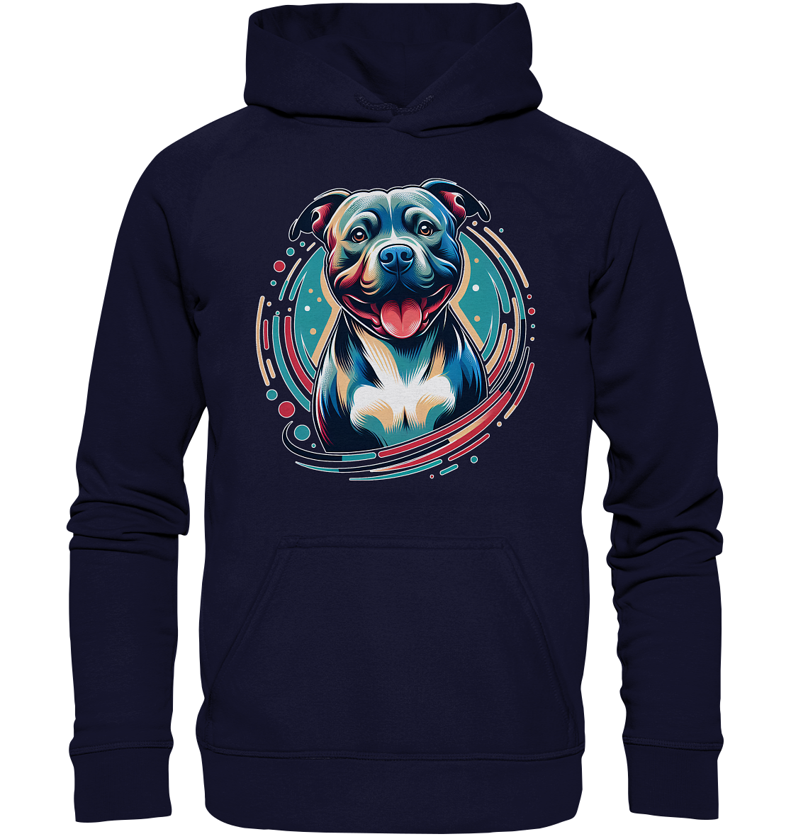 Happy Pittbull / Staffy PopArt - Basic Unisex Hoodie