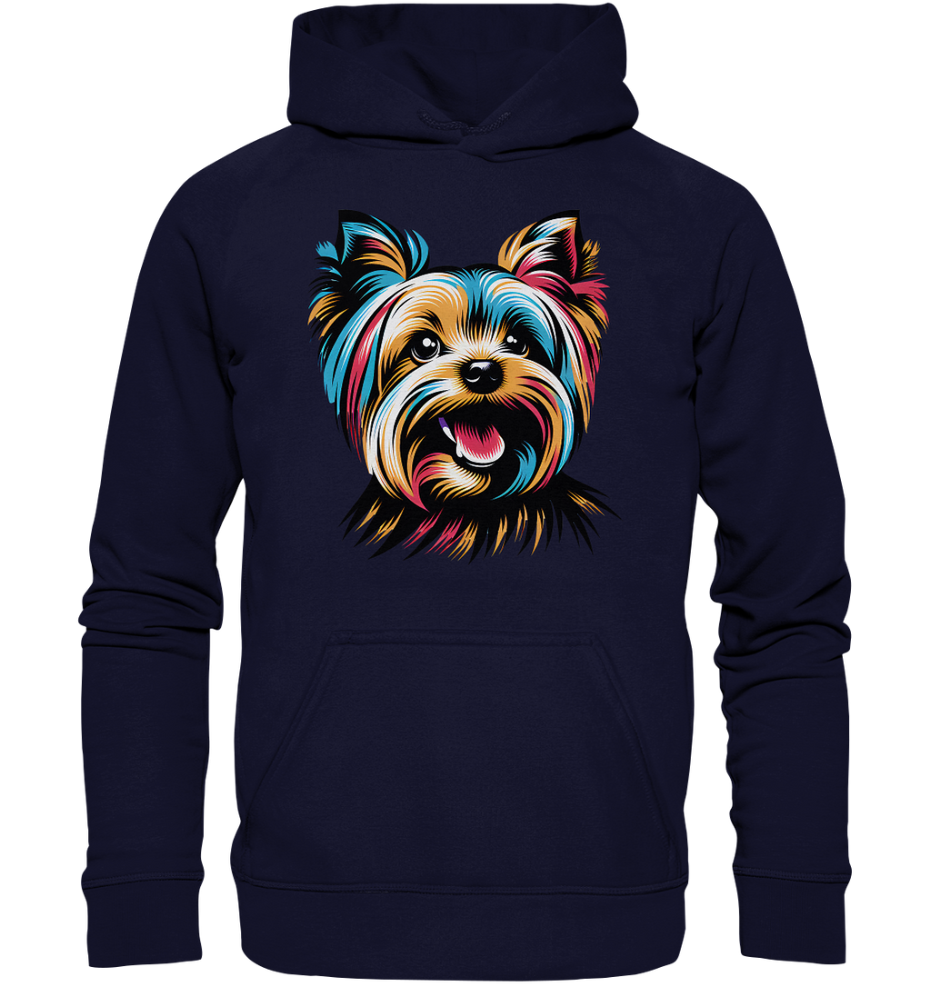 Yorkshire Terrier Pop Art - personalisierbar - Basic Unisex Hoodie