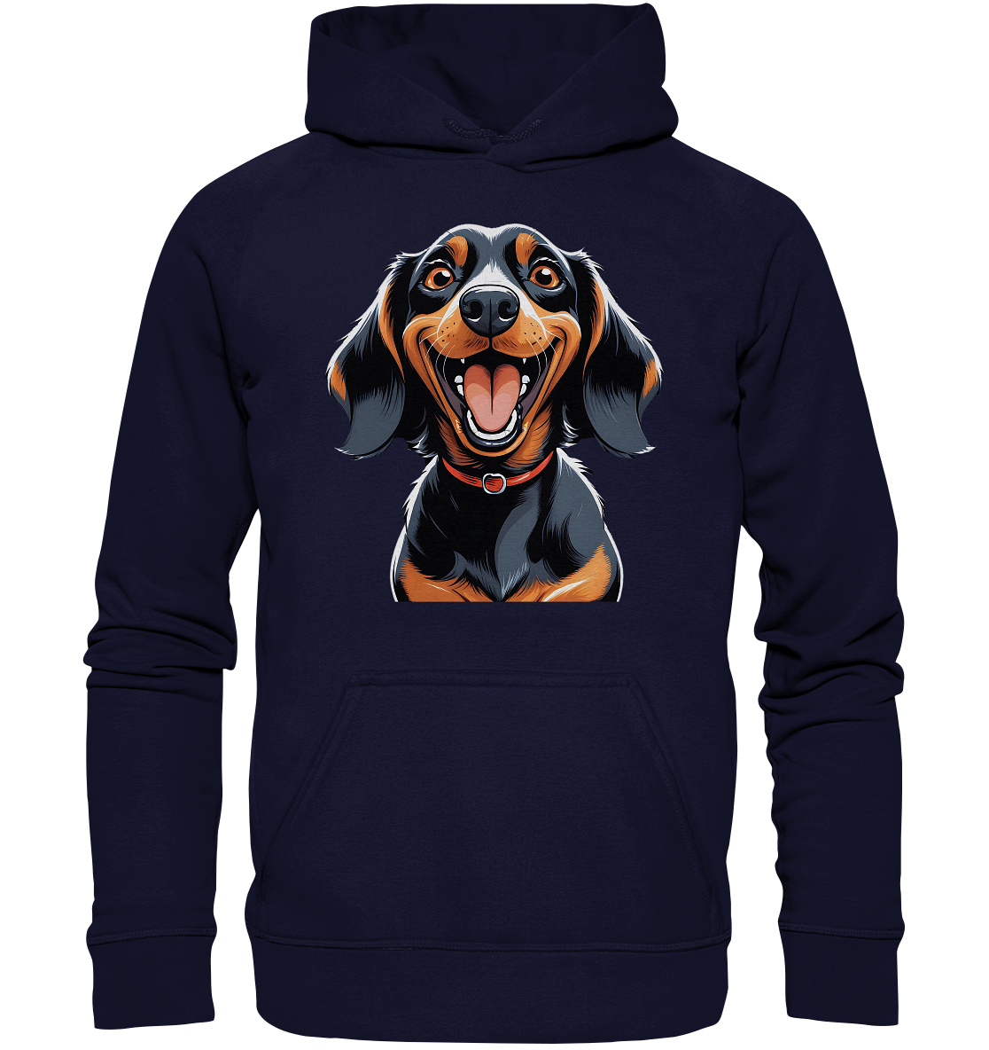 Happy Dackel Cartoon - Basic Unisex Hoodie